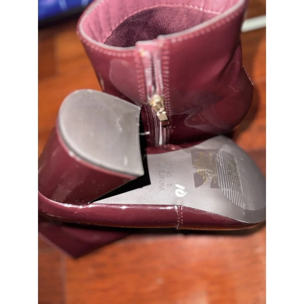 Womens Primark Red Zip Up High Heel Ankle Boots Us 9 EUR 40